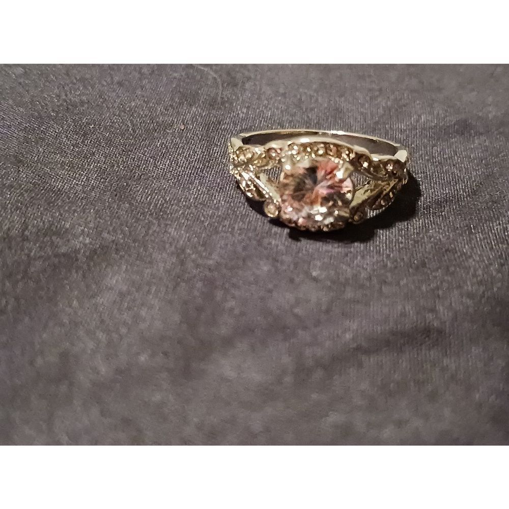 sterling silver white sapphire cocktail ring